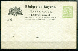 BAVIERE - Ganzsache(Entier Postal) - Mi P31/02** - Postal  Stationery