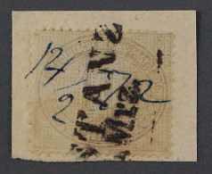 Dt. Reich 12, Ziffer 10 Gr. Briefstück POSTSTEMPEL CONSTANZ, Attest KW 1800,- € - Usati