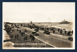 Scheveningen. Boulevard Met Piergezicht. Scène De Vie Et Trafic (voitures Années 30) Sur Le Boulevard Et La Jetée. 1933 - Scheveningen