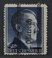 Österreich  696 II PF II **  Hitler 5 RM  PLATTENFEHLER, Fotobefund, KW 700,- € - Ungebraucht