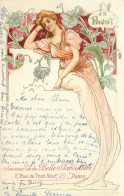 FEMME STYLE ART NOUVEAU - Carte Publicitaire, Souvenir De La Belle Jardinière., Le Pavot. - Vrouwen