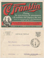 Franklin Té The Tea - Nice Figurated Prepaid ADV Card Milano To Avellino 3feb1934 - Otros & Sin Clasificación