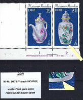 DDR Mi-Nr. 2467 II Plattenfehler Nach RICHTER Postfrisch (4)  - Siehe Beschreibung Und Bild - Abarten Und Kuriositäten