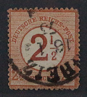 Deutsches Reich 29 I A, Aufdruck 2 1/2 Gr. PLATTENFEHLER, Fotoattest BPP, 650,-€ - Usati