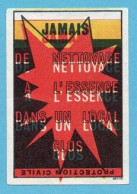 ÉTIQUETTE DE BOITE D'ALLUMETTES PROTECTION CIVILE - VARIÉTÉ - IMPRESSION DÉCALÉE - Matchbox Labels