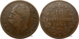 Italie - Royaume - Humbert Ier - 10 Centesimi 1894 BI - TTB/XF40 - Mon6512 - 1878-1900 : Umberto I