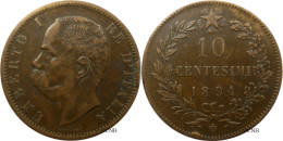 Italie - Royaume - Humbert Ier - 10 Centesimi 1894 BI - TTB/XF45 ! - Mon5384 - 1878-1900 : Umberto I