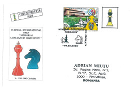 COV 17 - 2087 CHESS, Romania - Cover - Used - 2002 - Covers & Documents