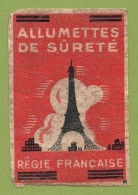 ÉTIQUETTE DE BOITE D'ALLUMETTES- RÉGIE FRANÇAISE - Scatole Di Fiammiferi - Etichette