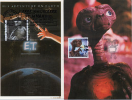 Cartes Maxi 2000 Et 2003 : E T L EXTRA TERRESTRE (lot De 2 Cartes E U ) - Maximumkaarten