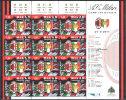 2011 San Marino Milan Campione D'Italia 2010-2011 Minifoglio 12 Valori - MNH** - Blocs-feuillets