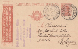 1842 - REGNO - Intero Postale "PROPAGANDA DEL P.N.F."  Da Cent.30 Arancio Del 1924 Da Rimini A Bologna - Publicity