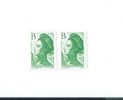 2483 Point Vert Sur Le Bonnet Tenant à Normal Paire Horizontale - Unused Stamps