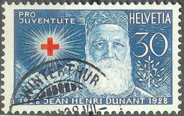 Schweiz Suisse Pro Juventute 1928: Henri Dunant Zu WI 48 Mi 232 Yv 234 Stempel WINTERTHUR ?.XII.28 (Zumstein CHF 12.50) - Used Stamps