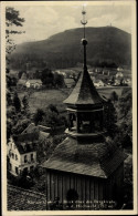 CPA Hain Oybin, Valy Krompach Krombach Region Reichenberg, Totalansicht, Bergkirche - Czech Republic
