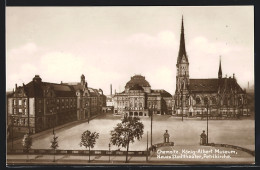 AK Chemnitz, König-Albert Museum, Neues Stadttheater Und Petrikirche  - Teatro