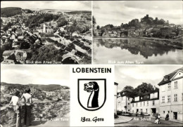 CPA Bad Lobenstein In Thüringen, Totalansicht, Alter Turm, Schloss, Blason - Other & Unclassified