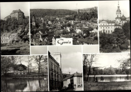 CPA Greiz Im Vogtland, Oberes Schloss, Stadtkirche, Schwanenhäuschen, Rathaus, Leninpark - Sonstige & Ohne Zuordnung