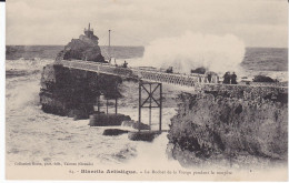 64 BIARRITZ - Le Rocher De La Vierge Pendant La Tempête - Biarritz