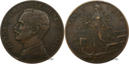 Italie - Royaume - Victor-Emmanuel III - 5 Centesimi 1918 R - TTB+/AU50 - Mon5044 - 1900-1946 : Victor Emmanuel III & Umberto II