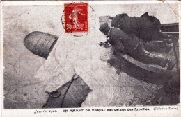  Janvier 1910 - En Amont De PARIS : Sauvetage Des Futailles (1910) Crue , Inondations - Paris Flood, 1910