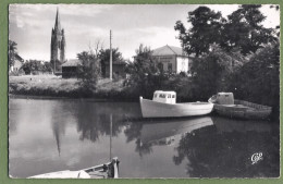 CPSM Format CPA - CHARENTES MARITIMES - MARENNES - L'ÉGLISE VUE DU PORT- Petit Bateaux De Pêche - Marennes