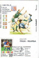 MAX 42 - 16 World Cup USA ( ITALY-EIRE ) Romania - Maximum Card - 1994 - Cartoline Maximum
