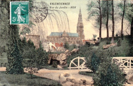 59 - VALENCIENNES - Une Vue Du Jardin - Carte Toilée  - Valenciennes