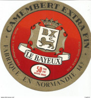 TD / Cheese Label Etiquette Ancienne Fromage LE BAYEUX CAMEMBERT - Autres & Non Classés