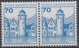 Berlin Mi.Nr.538A+538A - Burgen Und Schlösser - Schloß Mespelbrunn - Waagerechtes Paar - Postfrisch - Nuevos