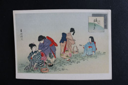 S-C 142 / Japon, Costumi Giapponesi Japan Donne Miyagawa Tsumi Kusa Krautersammeln - Autres & Non Classés