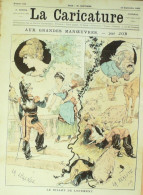 La Caricature 1883 N°194 Manoeuvres Job Joly Loys Tir à La Cible Gino Trock - Tijdschriften - Voor 1900