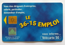 Télécarte France - 3615 Emploi - Non Classificati