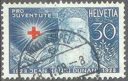 Schweiz Suisse Pro Juventute 1928: Henri Dunant Zu WI 48 Mi 232 Yv 234 Stempel EBNAT-KAPPEL 28.I.29 (Zumstein CHF 12.50) - Oblitérés