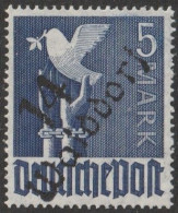 SBZ- Bezirksstpl.- Aufdrucke: Freimarke:  Mi. Nr. II D, 5 Mk. II. Kontrollratsausgabe, Bezirk 14, Walddorf.  **/MNH - Nuovi