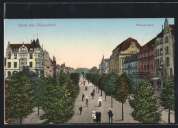 AK Düsseldorf, Alleestrasse Mit Passanten  - Düsseldorf