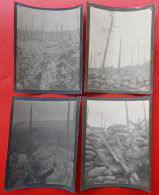 Lot De 4 Photo VOSGES 68 LINGEKOPF Mai 1916 Tranchee De La Victoire Four Lac Noir Poilu Lebel Rosalie - War, Military