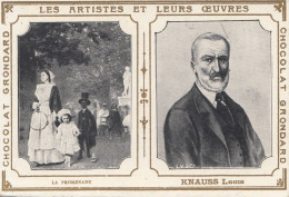 CHROMO IMAGE ( 7x10)les Artistes Et Leurs Oeuvres  KNAUSS Louis(  B.bur Chromo) MAISON GRONDARD - Altri & Non Classificati