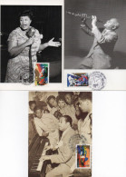 Cartes  Maxi  2002 Premier Jour  (lot De 3 Cartes : ELZA FITZGERALD,SYDNEY BECHET,DUKE ELLINGTON ) - 2000-2009