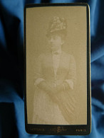Photo CDV Mini CDV Sartorio à Paris  Femme  Comtesse Mathilde De Comminges  Chapeau CA 1890 - L679A - Antiche (ante 1900)