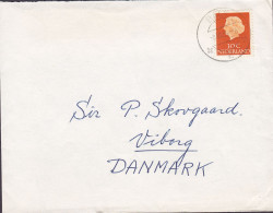 Netherlands BALK (Friesland) 1954 Cover Brief Lettre VIBORG Denmark 30c. Juliana (2 Scans) - Cartas & Documentos