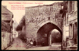 2 - B28852CPA - COUCY-LE CHÂTEAU - Porte De Soissons - Vue Entérieure - Café LESCADIEU - Bon état - AISNE - Sonstige & Ohne Zuordnung