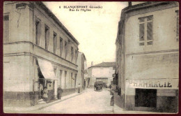 33 - B28250CPA - BLANQUEFORT - Rue De L'eglise . Pharmacie - Très Bon état - GIRONDE - Blanquefort