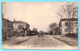 33 - B27736CPA - CUBZAC LES PONTS - Place De La Mairie - Attelage - Très Bon état - GIRONDE - Cubzac-les-Ponts