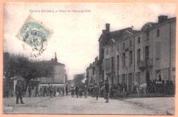 33 - T27683CPA - CASTRES - GIRONDE - Place De L'hotel De Ville - Attelage De Chien - Très Bon état - GIRONDE - Autres & Non Classés