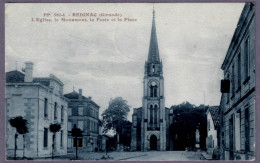 33 - B26850CPA - REIGNAC DE BLAYE - Eglise, Monument, Poste, Place - Très Bon état - GIRONDE - Autres & Non Classés