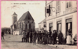 89 - B34916CPA - BUSSY EN OTHE - Hotel Café Berthelin - Un Jour De Fete - Très Bon état - YONNE - Altri & Non Classificati