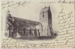 50 - B32974CPA - SAINT ST SAUVEUR LE VICOMTE - Eglise - Carte Pionniere - Parfait état - MANCHE - Saint Hilaire Du Harcouet