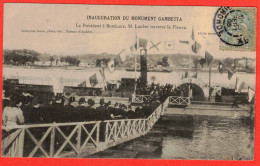 33 - B29254CPA - BORDEAUX - FE - Inauguration Monument GAMBETTA - Président Loubet Traverse Le Fleuve - Très Bon état - - Bordeaux