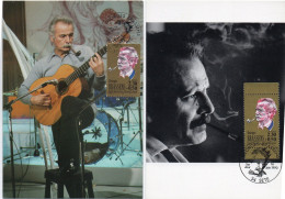 Carte Maxi  1990 Premier Jour : BRASSENS (lot De 2 Cartes) - 1990-1999